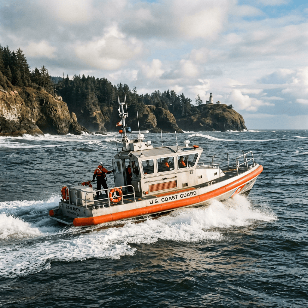 Coast Guard boat at sea